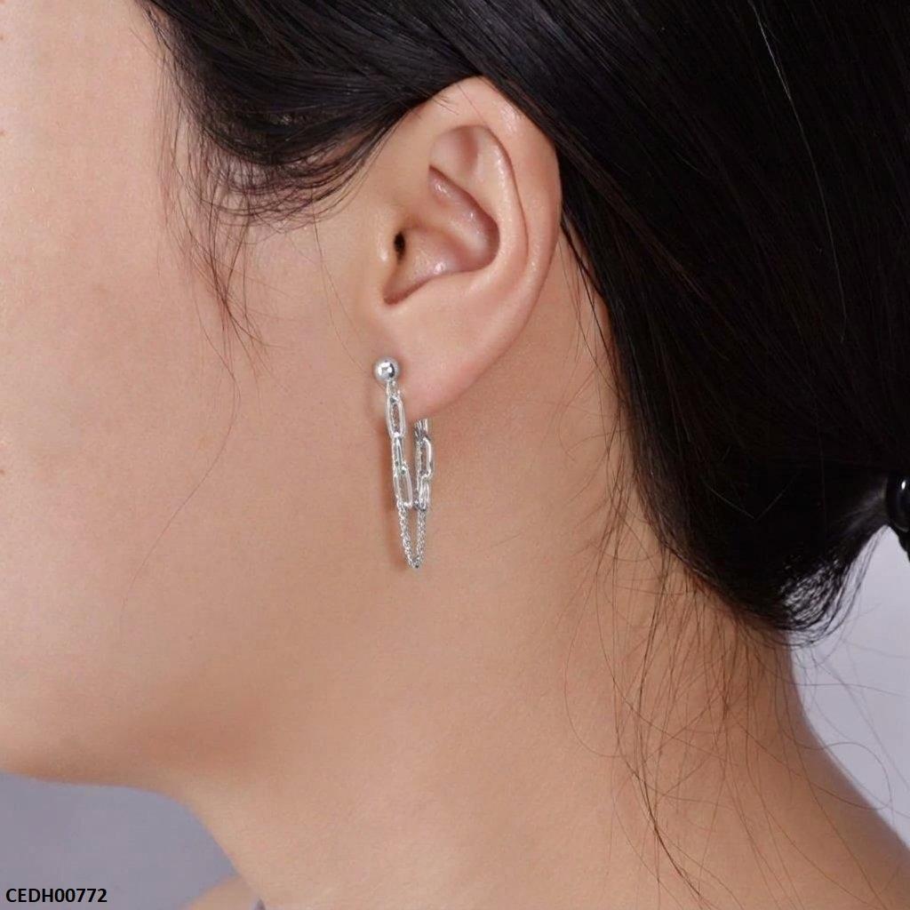 CEDH00772 QWN Link Chain Drop Earrings - CEDH