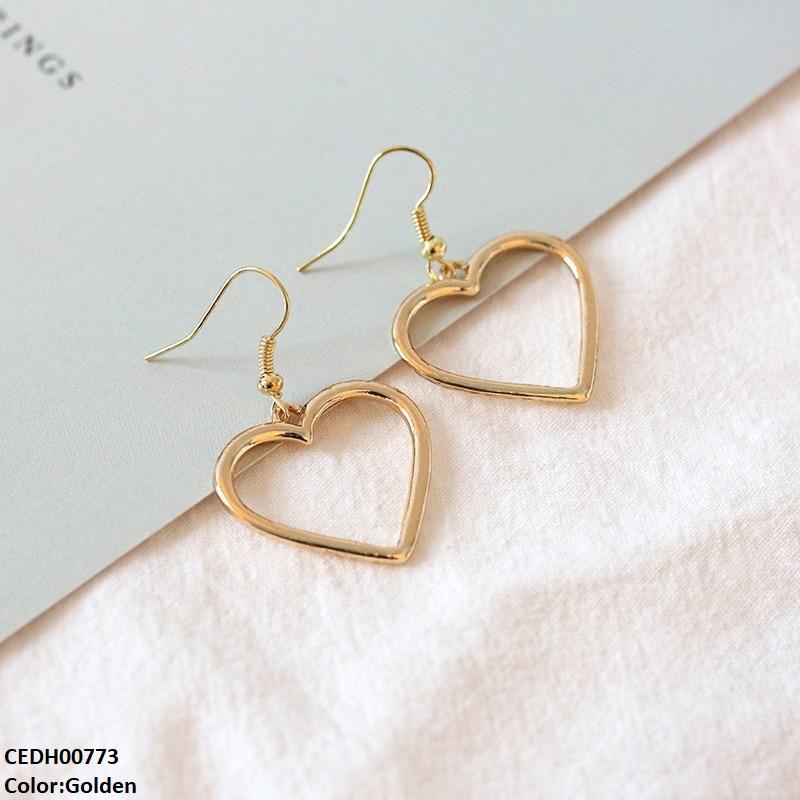 CEDH00773 QWN Heart Drop Earrings - CEDH