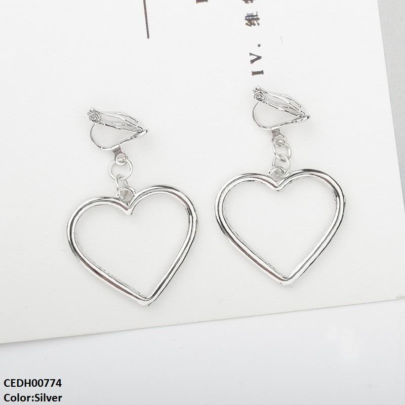 CEDH00774 QWN Heart Drop Earrings - CEDH