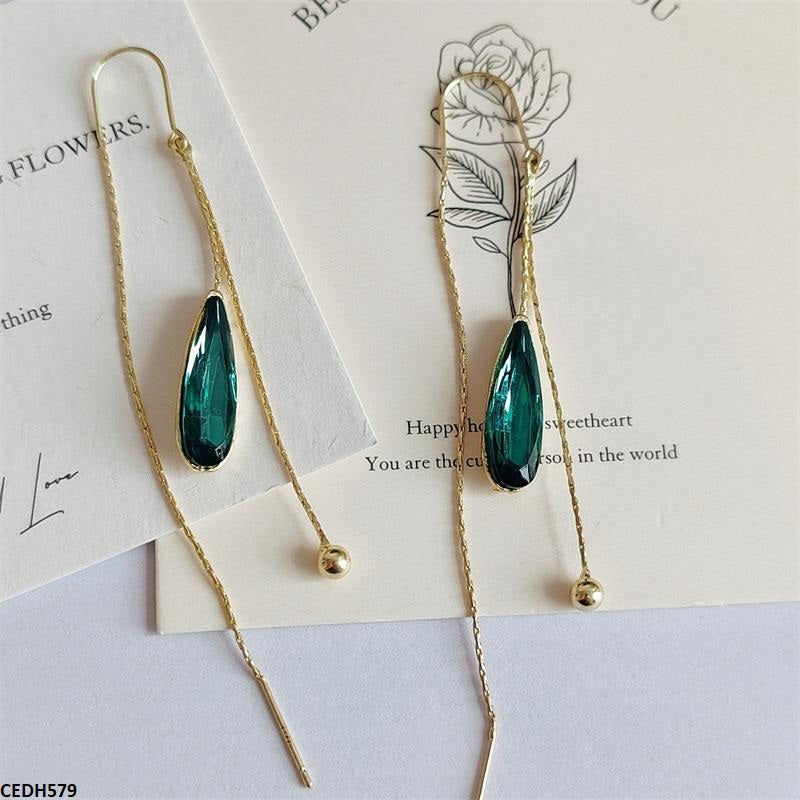 CEDH579 ZCD Tear/Chain Drop Earrings - CEDH