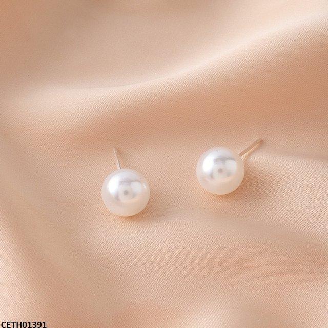 CETH01391 QWN Round Pearl Tops Pair - CETH