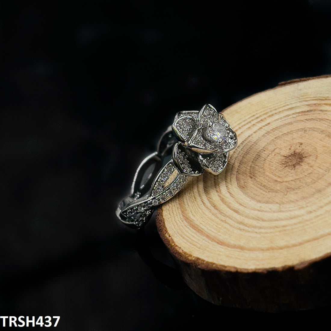 TRSH437 KYC Imp Rose ZIRCON Ring - TRSH
