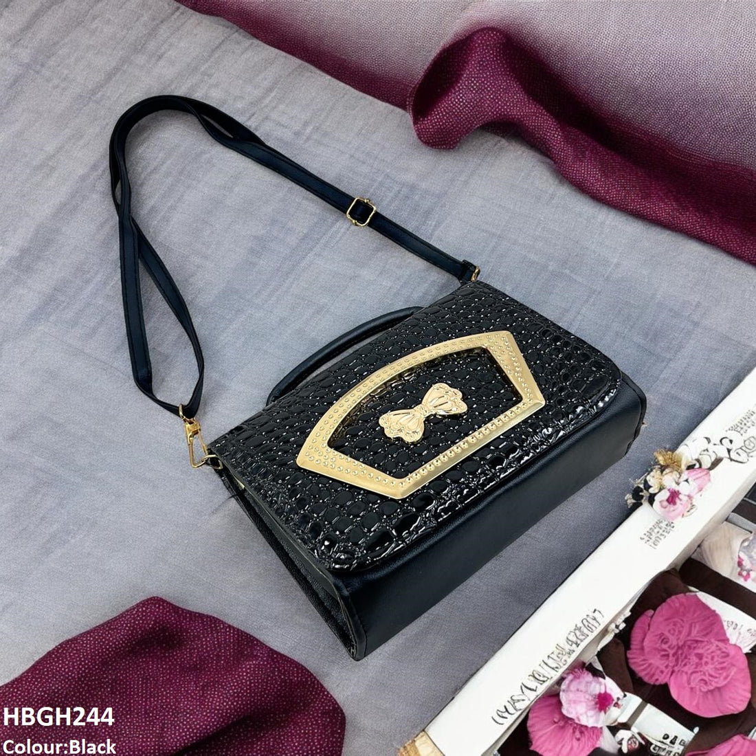 HBGH244 CYG Crocodile Pattern Hand Bag- HBGH