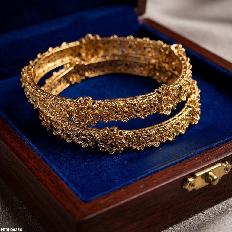 PBRH00266 MZM Flower Bangles Set - PBRH