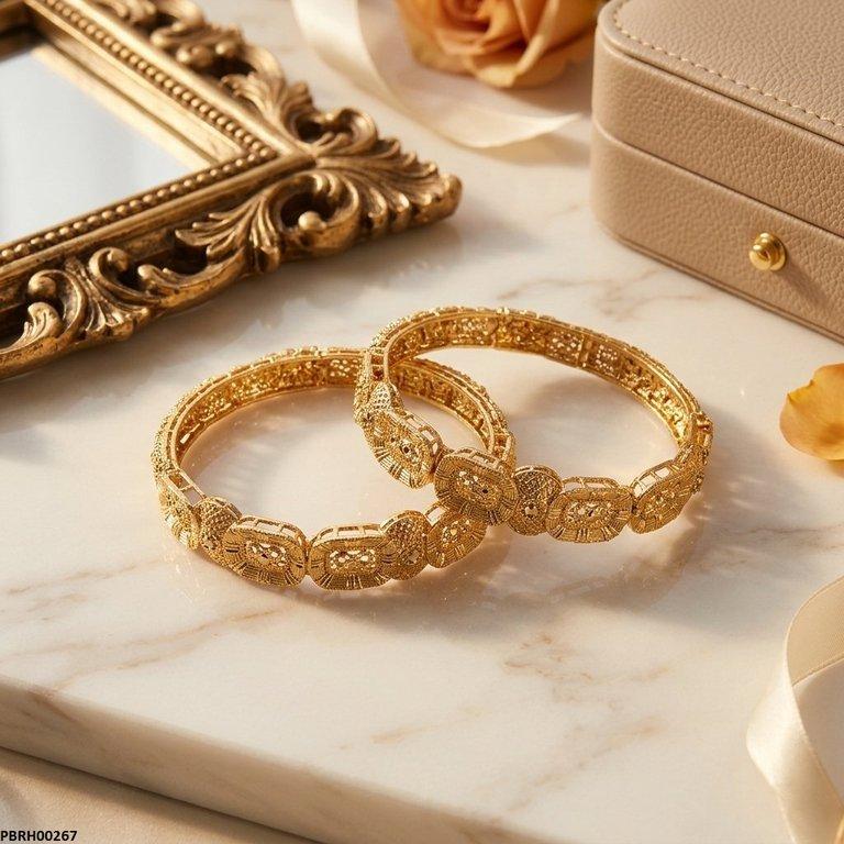 PBRH00267 MZM Square Link Bangles Set - PBRH