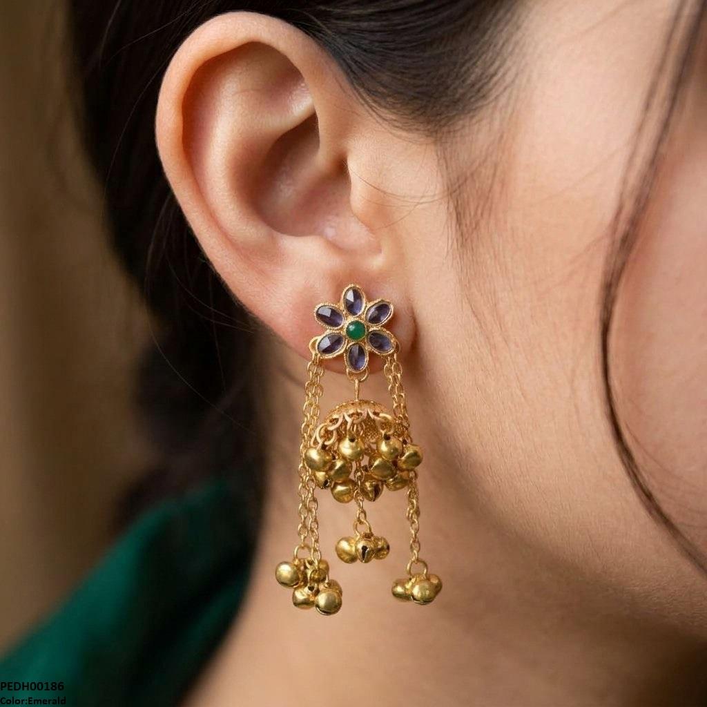 PEDH00186 SDQ Layer Pearl Drop Earrings - PEDH