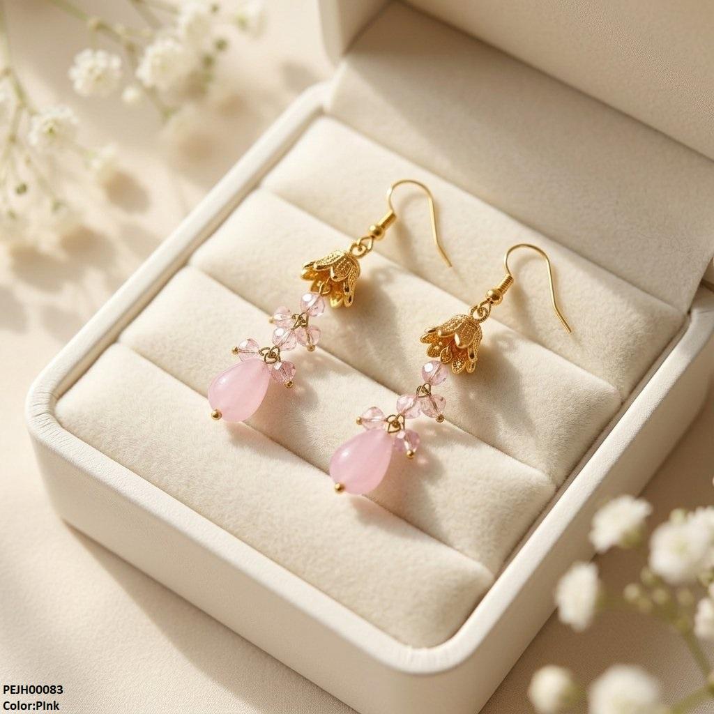 PEJH00083 MZM Round Pearl Drop Jhumki - PEJH