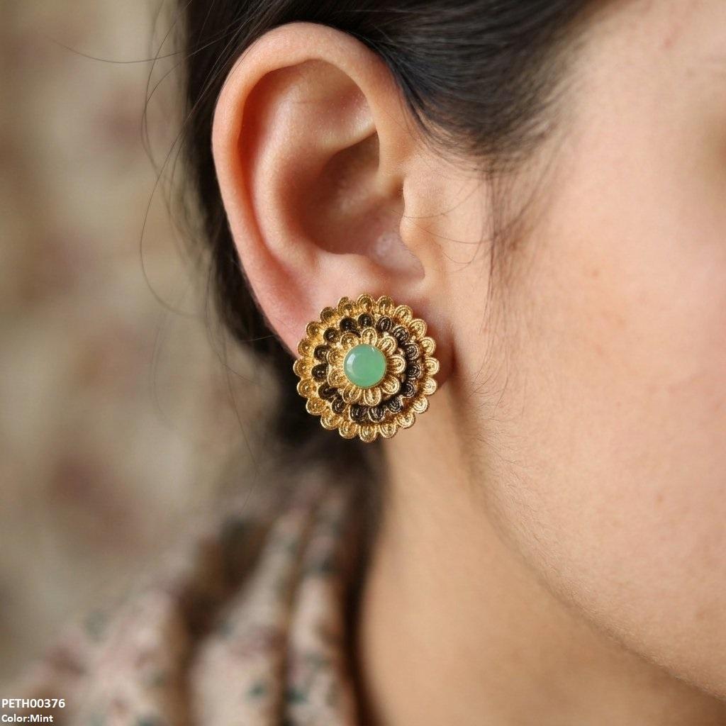 PETH00375 ABD Round Flower Tops Pair - PETH