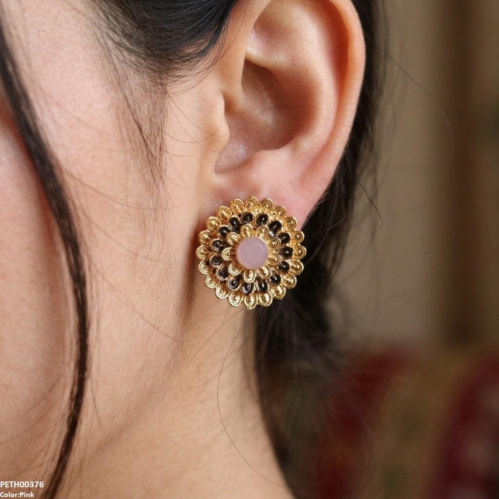 PETH00375 ABD Round Flower Tops Pair - PETH