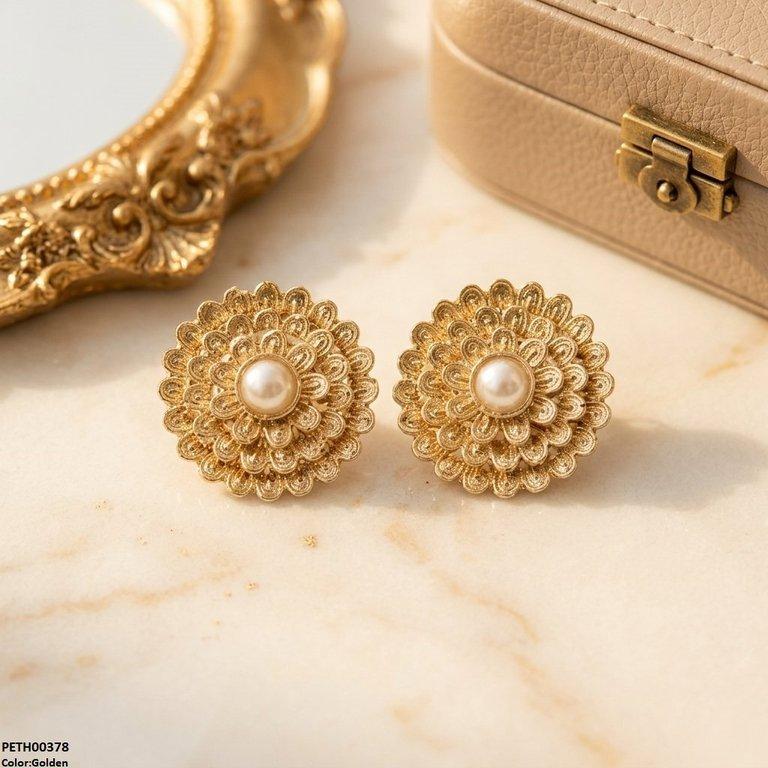 PETH00378 ABD Pearl Flower Tops Pair - PETH