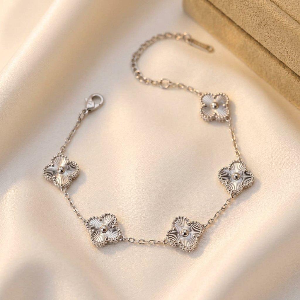 TBCH00727 TNR Flower Stainless Steel Bracelet Adjustable - TBCH
