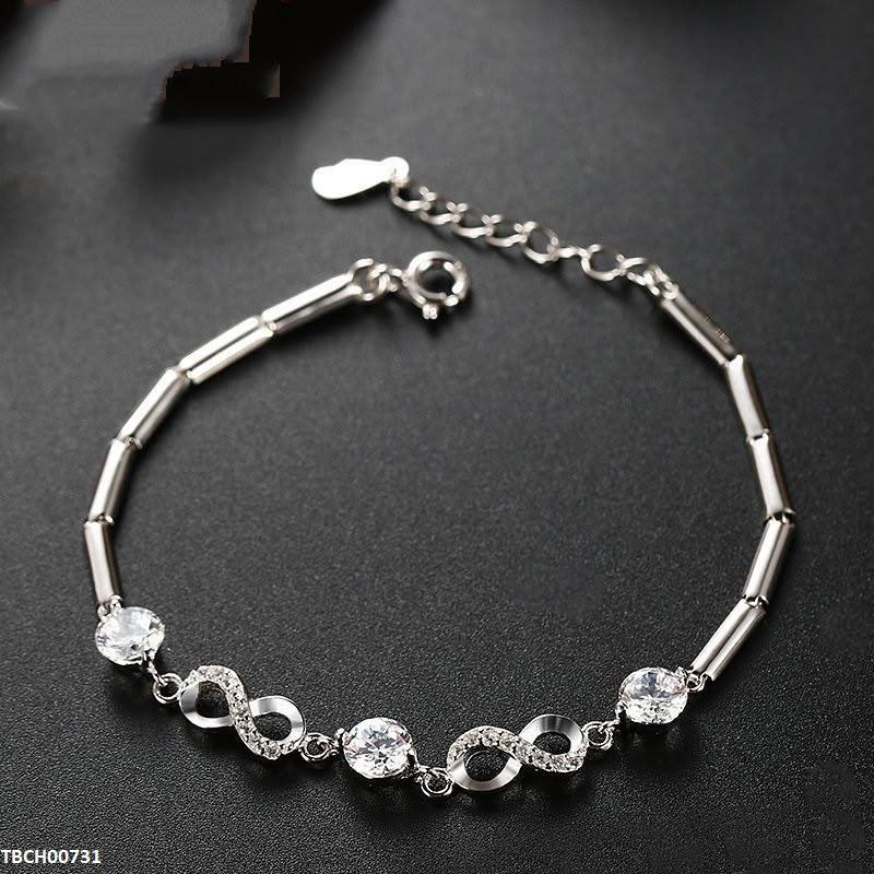 TBCH00731 JJF infinity Zircon Bracelet Adjustable - TBCH