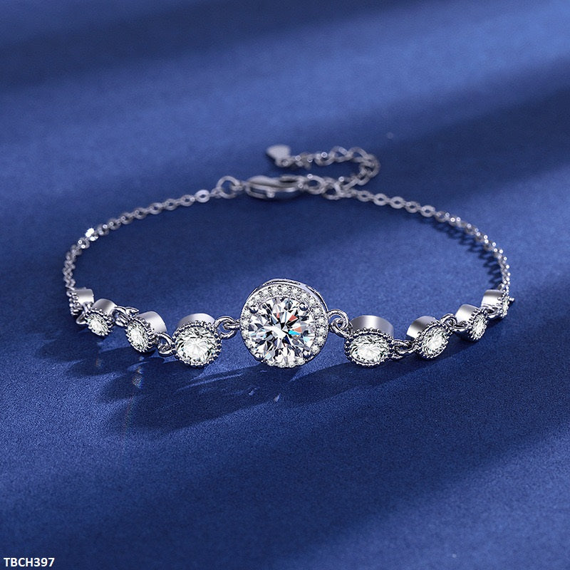 TBCH397 JJF Round Stone Bracelet Adjustable - TBCH