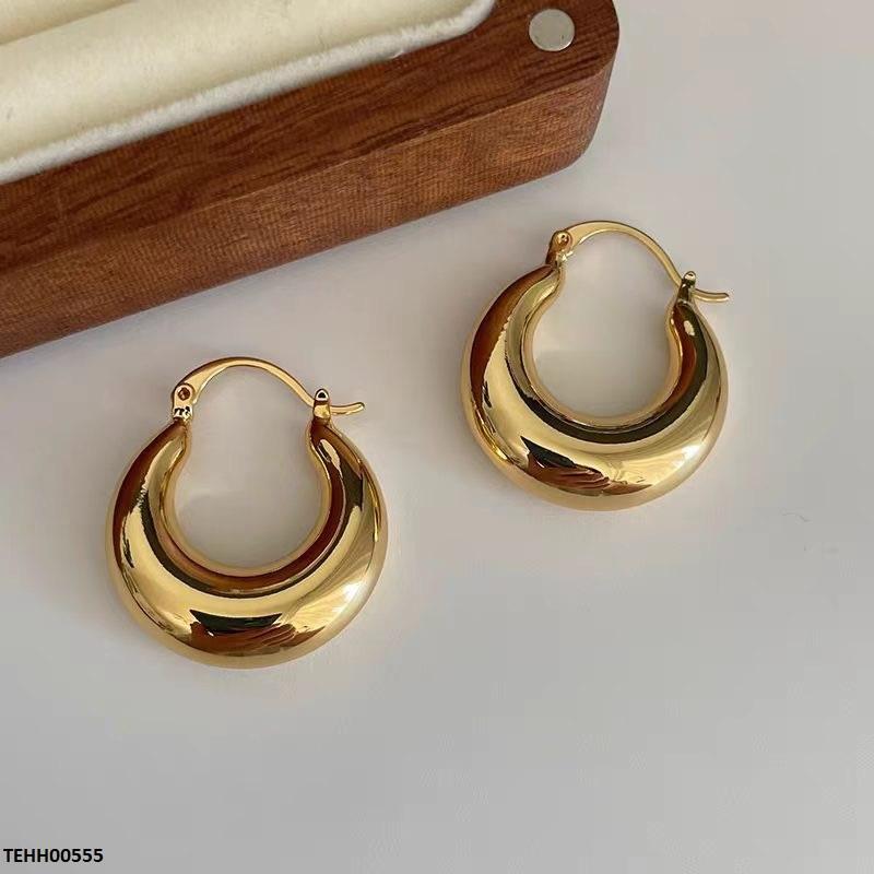 TEHH00555 ZCD Stainless Steel Round Hoops Pair - TEHH