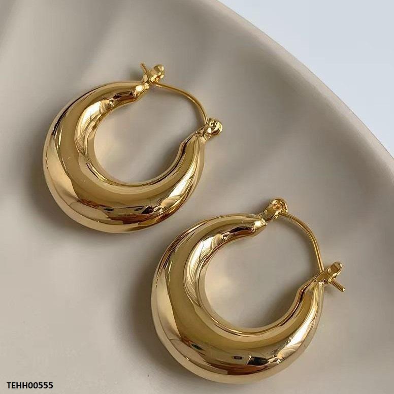 TEHH00555 ZCD Stainless Steel Round Hoops Pair - TEHH