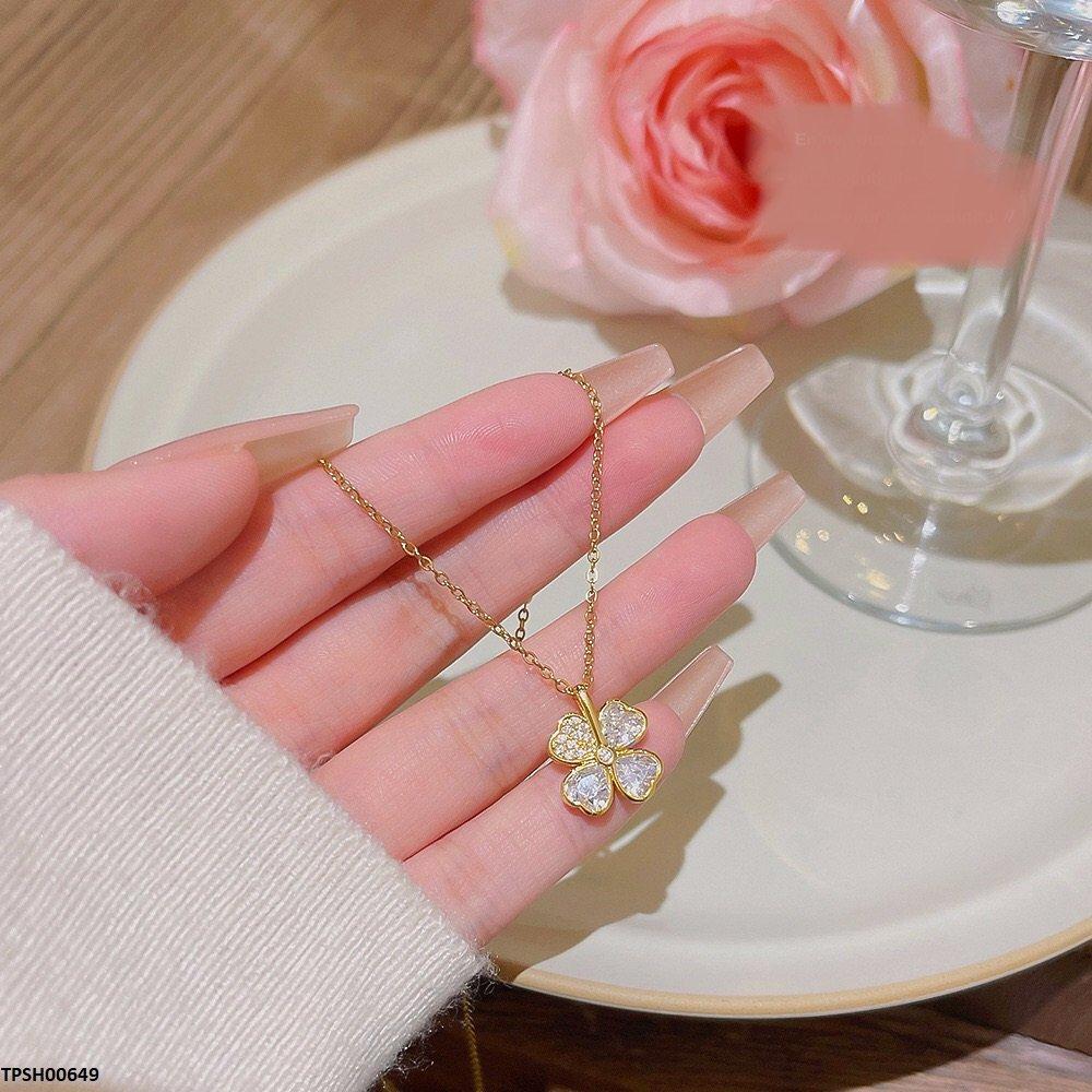 TPSH00649 DDJ Leaf Flower Pendent - TPSH