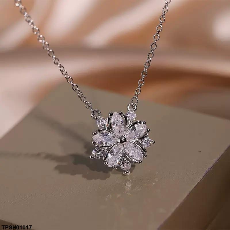 TPSH01017 KYC Marquise Flower Zircon Pendent Set - TPSH