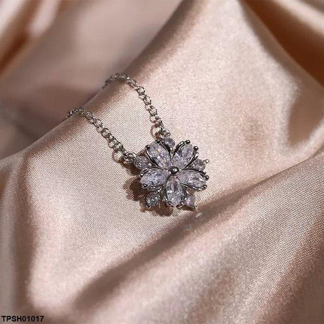 TPSH01017 KYC Marquise Flower Zircon Pendent Set - TPSH