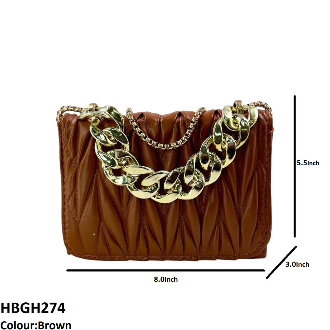 HBGH274 CYG Linked Chain Embroidery Bag- HBGH