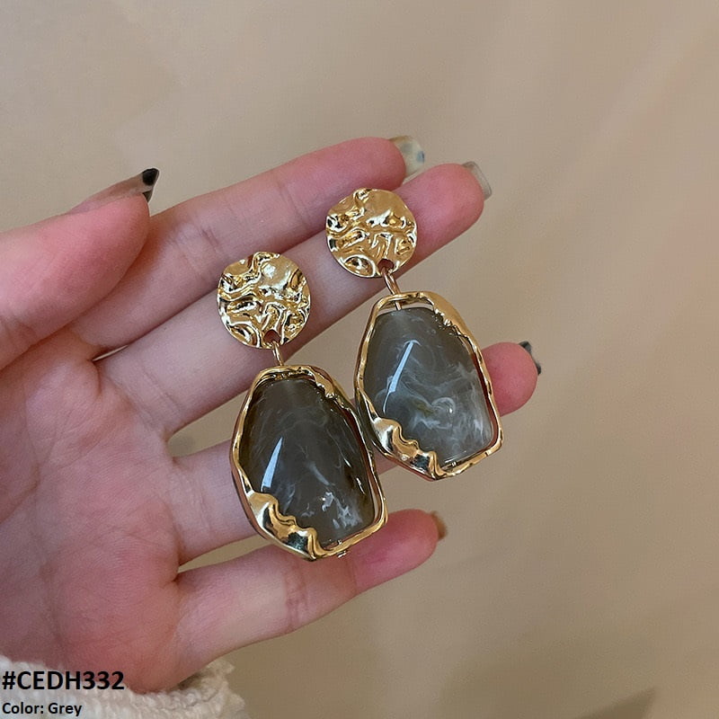 CEDH332 ZCD Teardrop Ear Drop Earrings Pair - CEDH