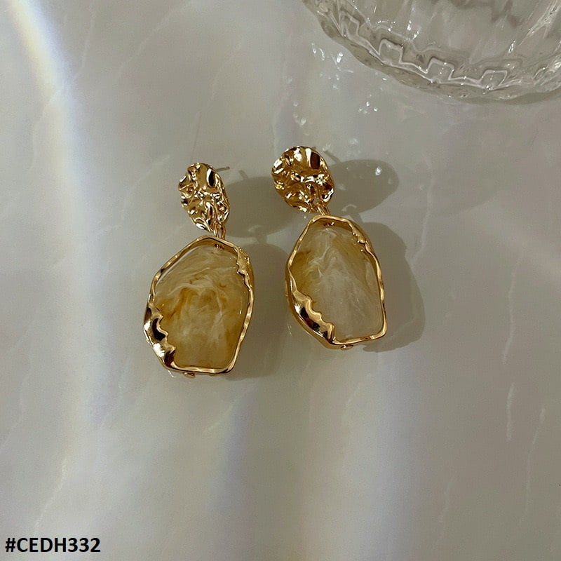 CEDH332 ZCD Teardrop Ear Drop Earrings Pair - CEDH