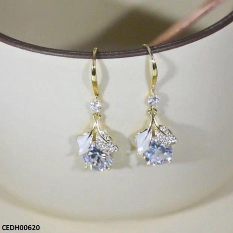CEDH00620 LSH Double Leaf Drop Earrings - CEDH