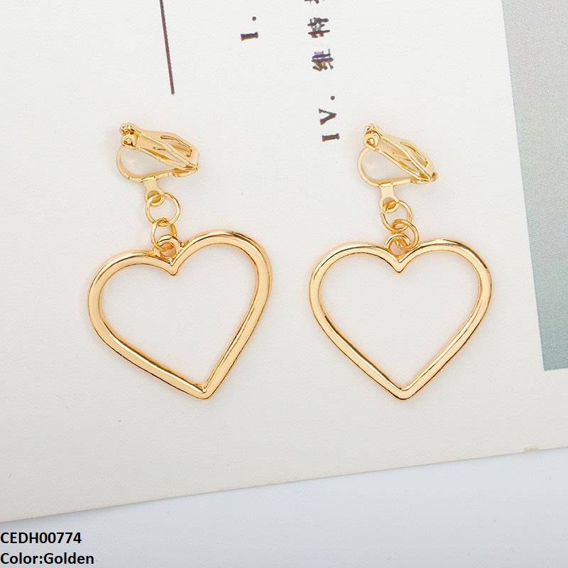 CEDH00774  QWN Heart Drop Earrings - CEDH