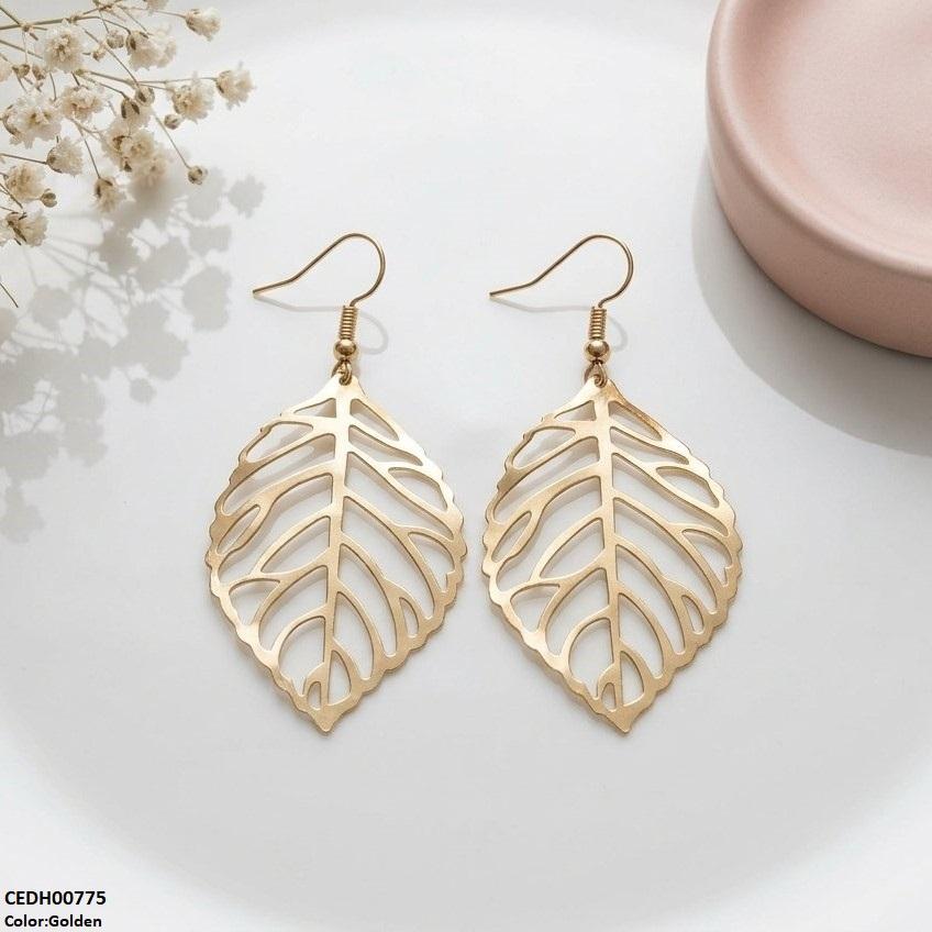 CEDH00775   QWN Leaf Drop Earrings - CEDH
