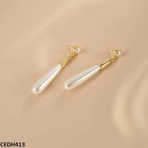 CEDH413 YHC Beads Pearl Drop Earrings Pair - CEDH