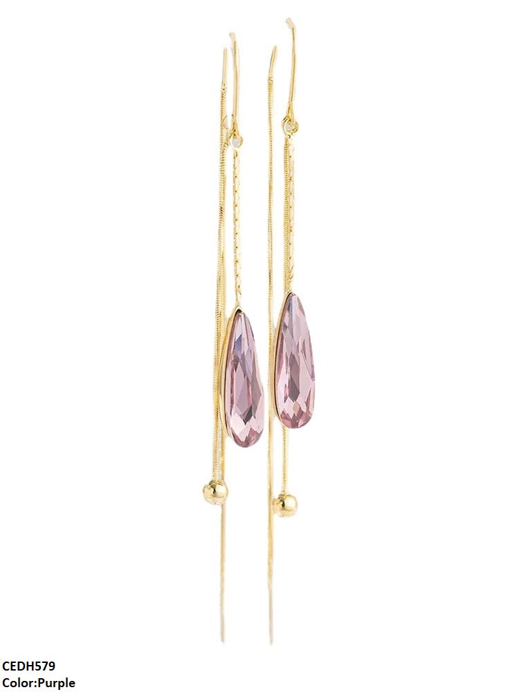 CEDH579 ZCD Tear/Chain Drop Earrings  - CEDH