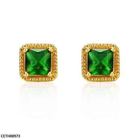 CETH00973 ZFQ Square Stud Tops Pair - CETH
