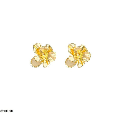 CETH01009 HJF Flower Stud Tops Pair - CETH
