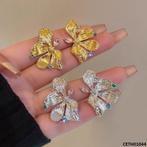 CETH01044 LSH Stylized Flower Tops Pair - CETH