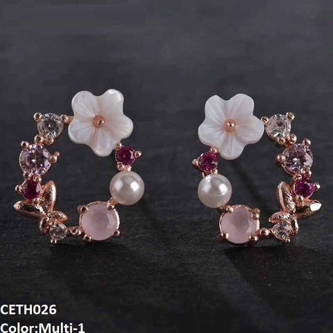 Enhance your wardrobe with our CETH026 SGC Flower Tops Pair. These fashion jewelry pieces, featured by TJ Wholesale Pakistan, add a touch of elegance to any outfit. Made with high quality materials, these artificial jewelry pieces are the perfect fashion accessory for any occasion. Elevate your style with this versatile and stylish pair.