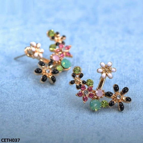 CETH037 QWN Imp Tops Pair Flowers - CETH