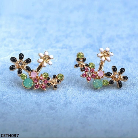 CETH037 QWN Imp Tops Pair Flowers - CETH