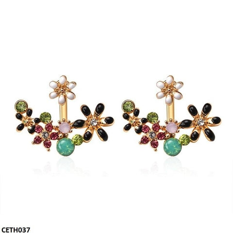 CETH037 QWN Imp Tops Pair Flowers - CETH
