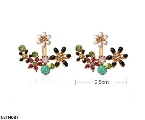 CETH037 QWN Imp Tops Pair Flowers - CETH