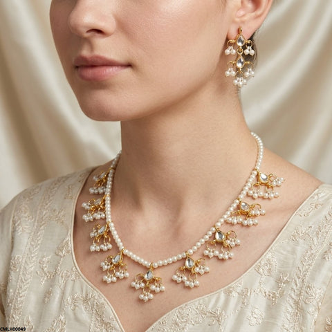 CMLH00049 SDQ Tear Pearl Drop Mala Set