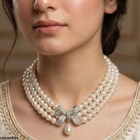 CMLH00054 SDQ Bow Batch Pearl Mala - CMLH