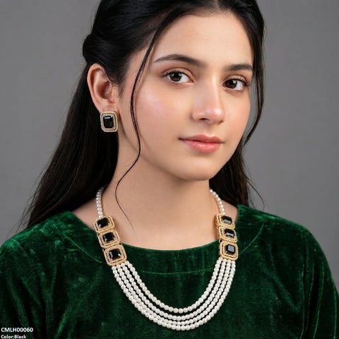 CMLH00060 FRN Rectangle Pearl Mala Set  - CMLH