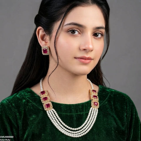 CMLH00060 FRN Rectangle Pearl Mala Set  - CMLH