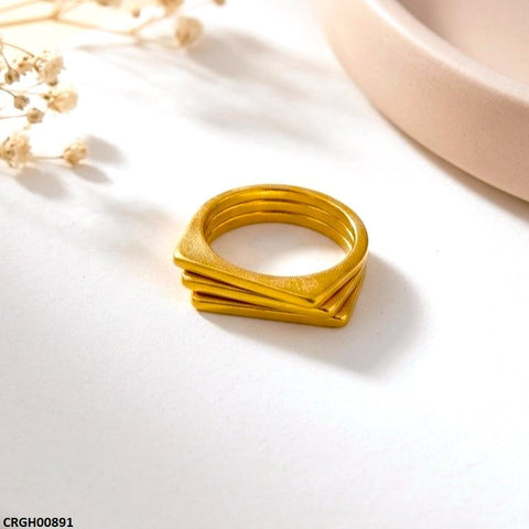 CRGH00891 MOX Stainless Steel Three- Layerad Ring - CRGH