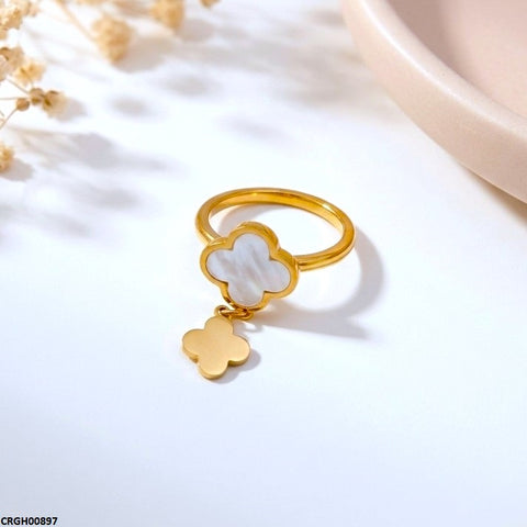 CRGH00897 MOX Stainless Steel Double Flower Ring - CRGH