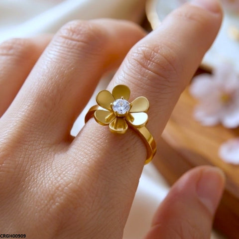 CRGH00909 MOX Stainless Steel Flower Ring - CRGH