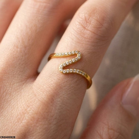 CRGH00928 MOX Stainless Steel Zigzag Ring - CRGH