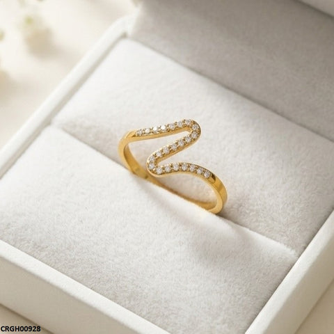 CRGH00928 MOX Stainless Steel Zigzag Ring - CRGH