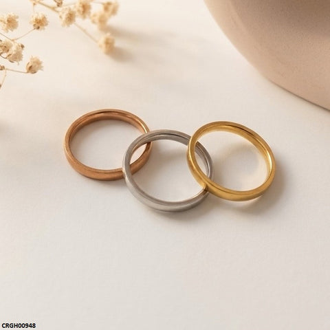 CRGH00948 MOX Stainless Steeld Three Ring Pair - CRGH