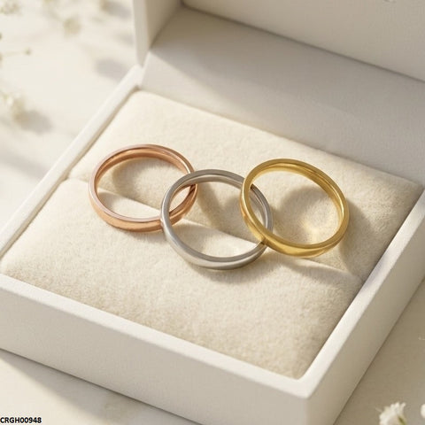 CRGH00948 MOX Stainless Steeld Three Ring Pair - CRGH