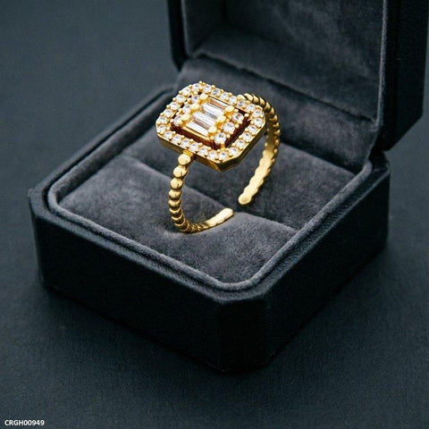 CRGH00949 BYJ Imp Square Stone Ring Adjustable - CRGH